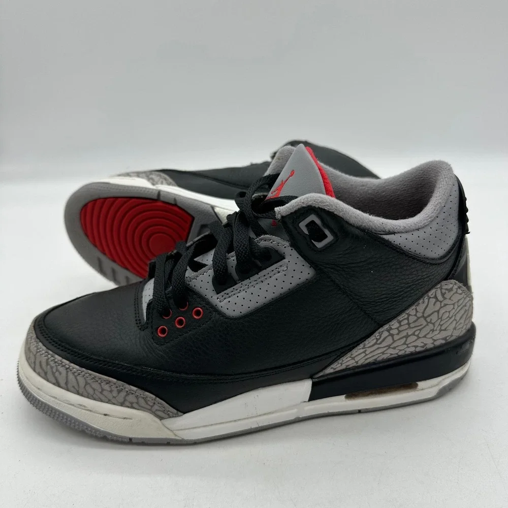 Nike DM0967-010 Youth 7Y Sneakers Air Jordan 3 Retro OG GS Black Cement 2024